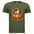 Cozy graphic tee featuring a badger sleeping in a pumpkin with leaves, perfect for relaxed fall days.