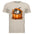 Cozy Badger graphic tee featuring an adorable badger sleeping in a pumpkin with autumn leaves on a sand background.