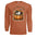 Cozy long sleeve graphic tee in Texas orange with a cute sleeping badger in a pumpkin design.