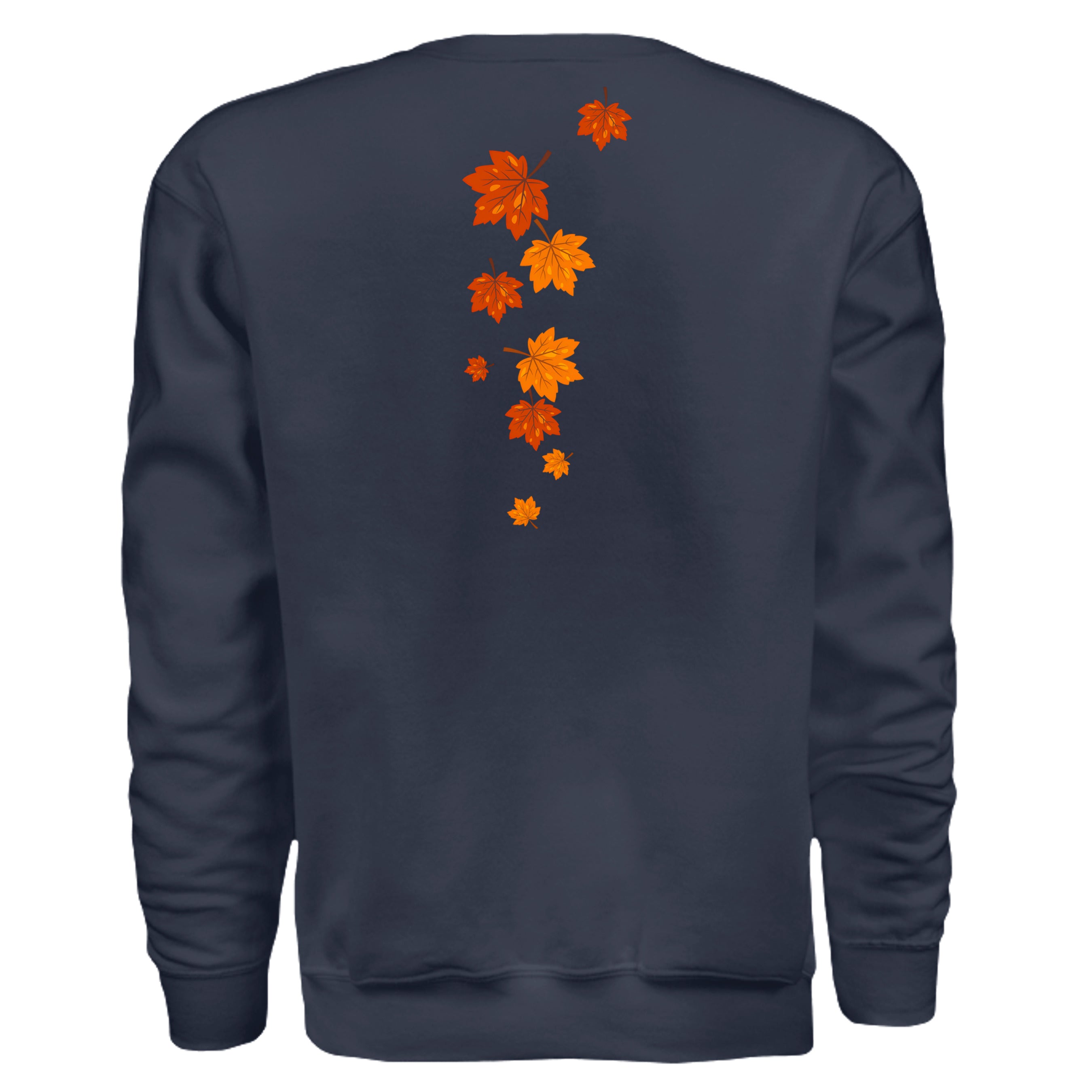 Graphic badger sweatshirt featuring colorful autumn leaves design on the back.