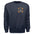 Graphic cozy sweatshirt with pocket in navy featuring playful paw print and oak leaves design.