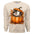 Cozy forest edition badger sweatshirt with badger graphic nestled in a pumpkin surrounded by autumn leaves.