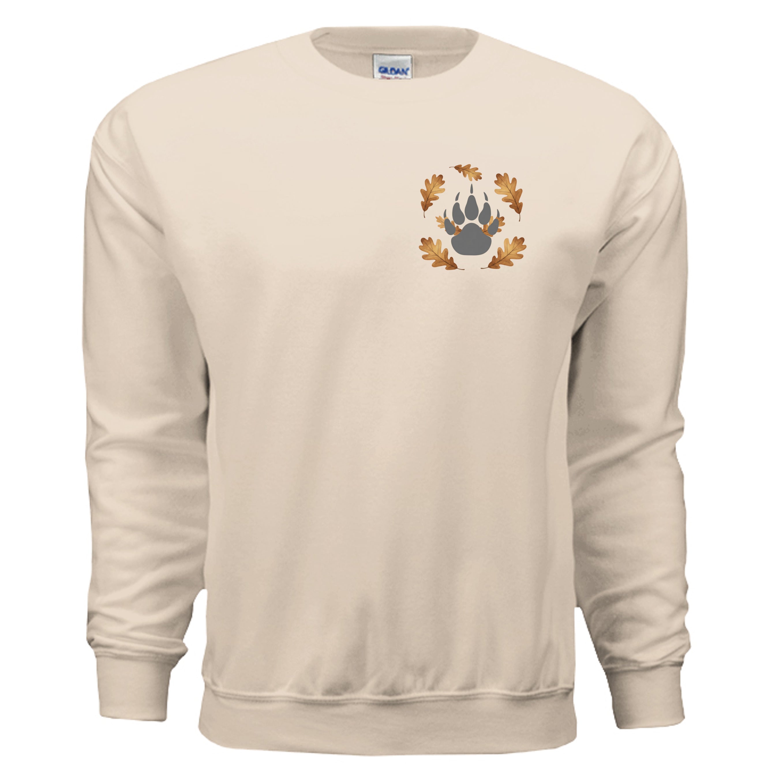Cozy badger graphic sweatshirt in sand color with a charming badger graphic on the chest.