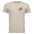 Autumn Leaves Graphic Tee in sand color featuring a chest pocket logo with a beanie and fall leaves.