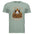 Autumn graphic tee in sage color featuring a cute raccoon surrounded by autumn leaves and the text 'Autumn Leaves Crispy Breeze'.
