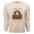 Autumn Leaves Sweatshirt featuring a cute raccoon in leaves design on a sand fleece crew for cozy fall days.