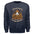 Autumn Leaves Sweatshirt featuring a cute raccoon in leaves, perfect for cool fall days in navy color.