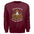 Autumn Leaves Sweatshirt featuring a cute raccoon in maroon fleece with autumn leaves graphic for cozy fall days.