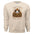 autumn leaves graphic sweatshirt featuring a cute raccoon in a pile of leaves, on a sand-colored fleece crew.