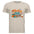 Happy Fall graphic t-shirt in sand color with vibrant autumn-themed design on the front.