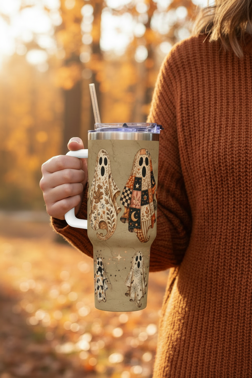 Preppy Ghost Tumbler Lifestyle v6