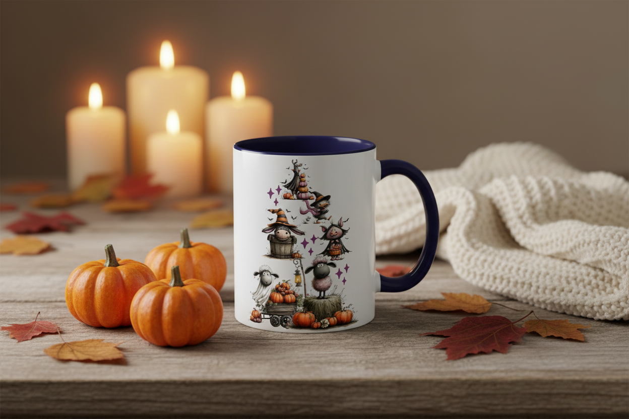 Spooky Farm Life Pyramid Mug Lifestyle
