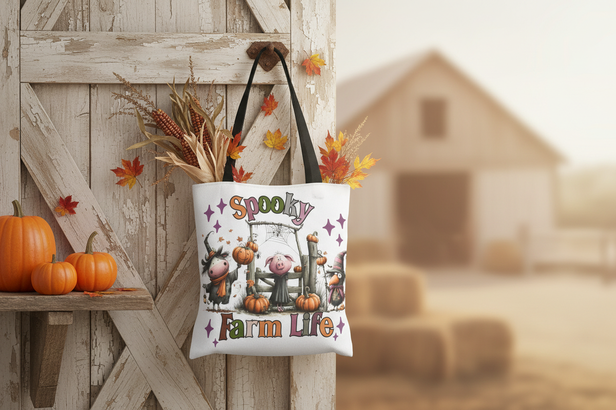 Spooky Farm Life Tote Bag Lifestyle