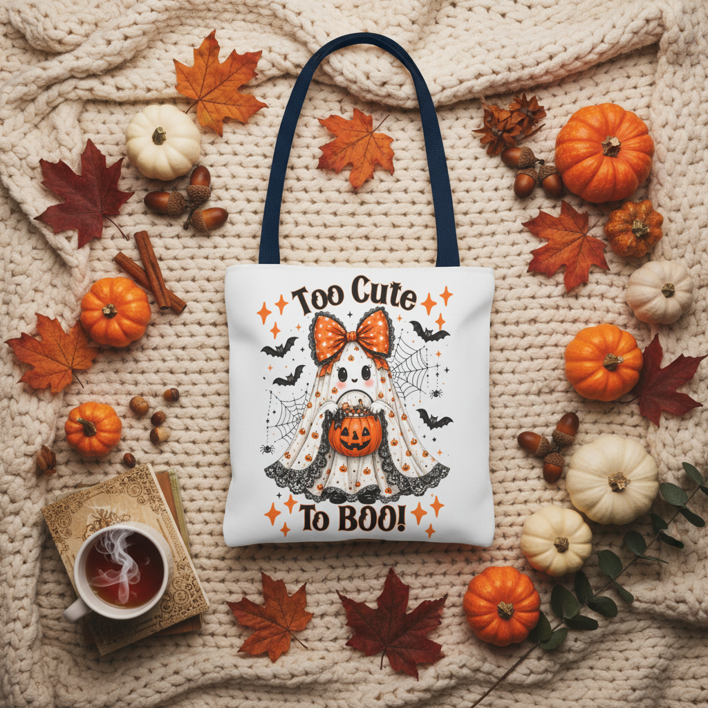 Too Cute To Boo Tote – Flat Lay