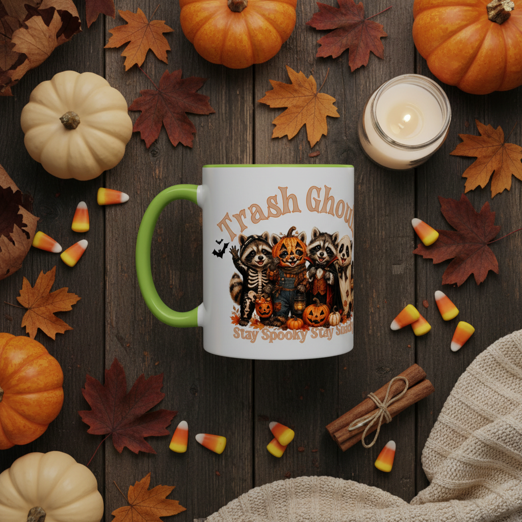 Trash Ghouls Mug Flat Lay